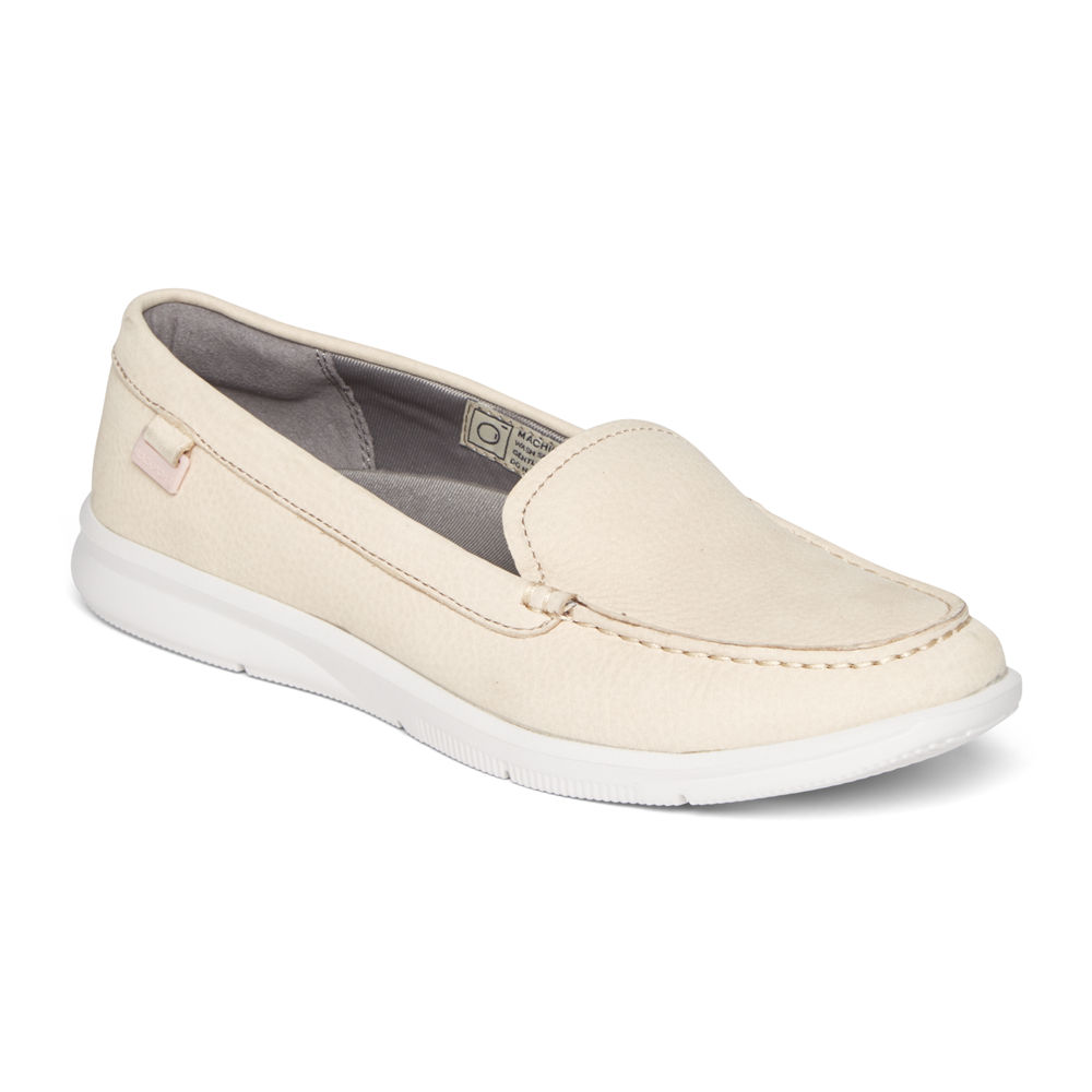 Rockport Womens Loafers White - Ayva Washable - UK 527-CQWVPY